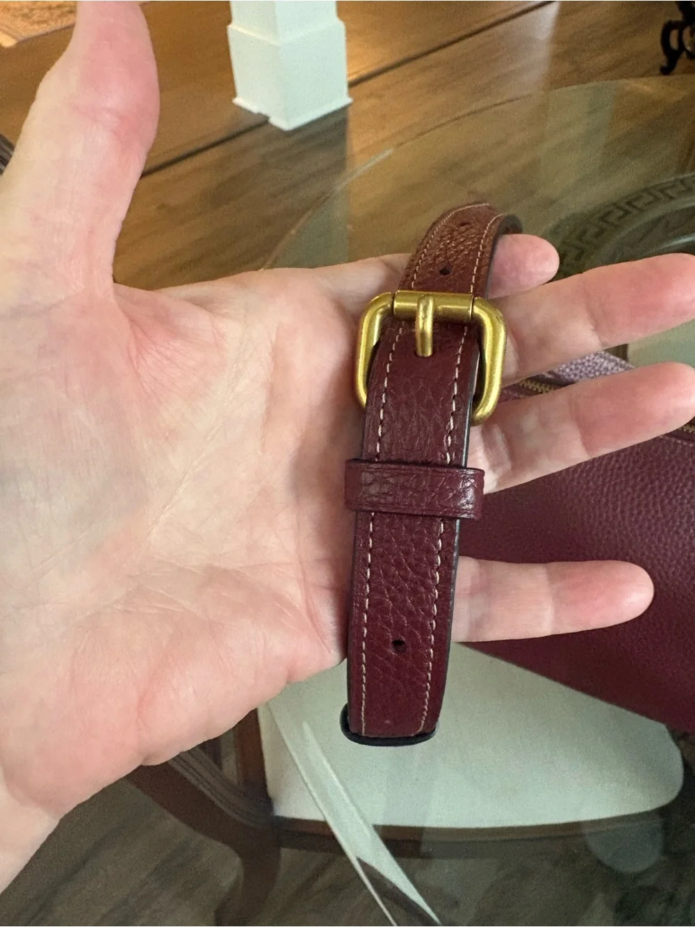 ♥️♥️COACH SHAY CONVERTIBLE SHOULDER/CROSSBODY BURGUNDY PEBBLED LEATHER BAG!♥️♥️ - Picture 7 of 10